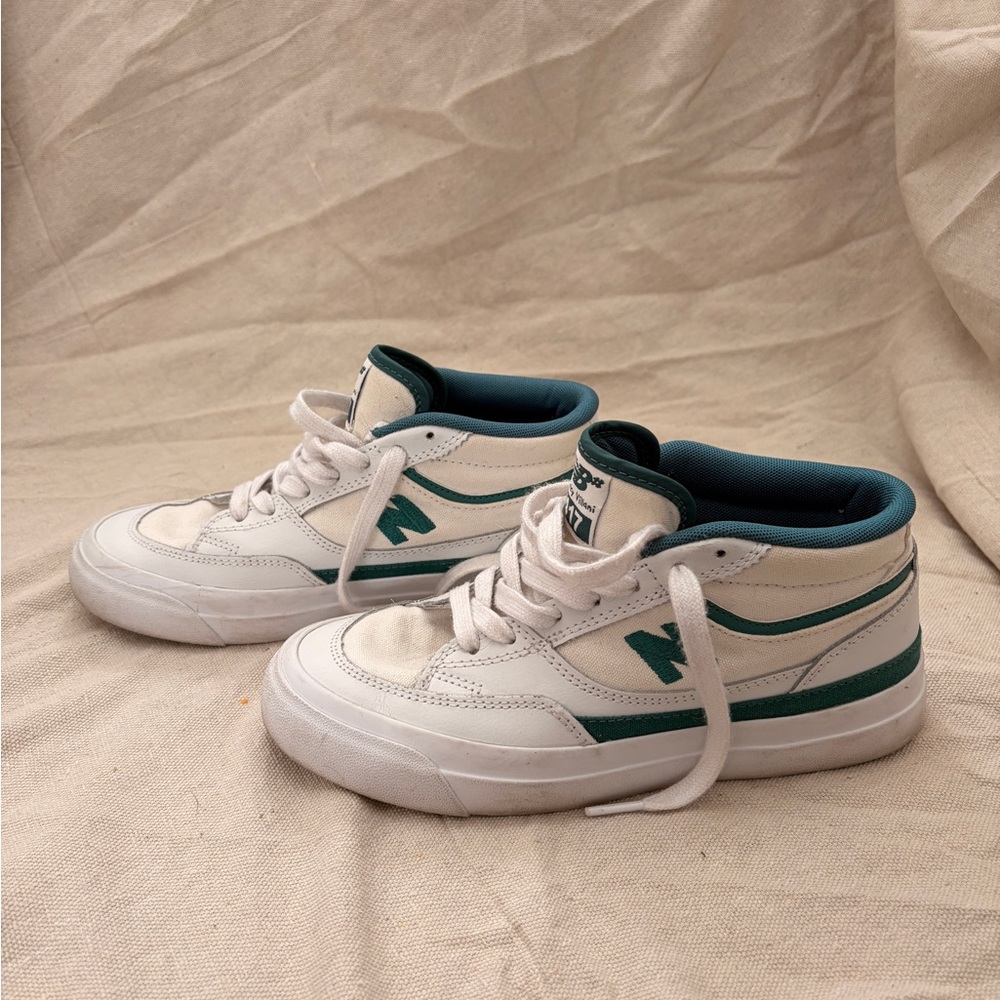 New Balance NB Numeric Franky Villani 417 White and Vintage Teal Sneakers - Picture 3 of 5